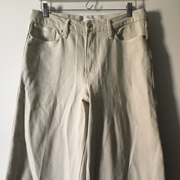 GOOD AMERICAN Cream High Waisted Palazzo Jeans 10/30 - Picture 2 of 6